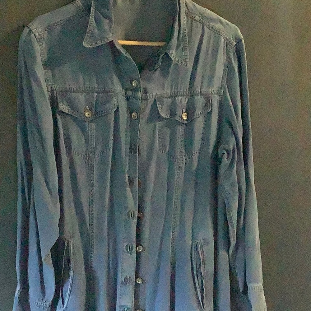 Chambray maxi dress
